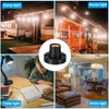 PATIKIL E14 Bulb Socket, 4pcs Round Screw Base Lamp Holder Light Replacement Bases for Halogen CFL Light Bulb, Black