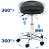 3PCS Rolling Salon Stool Adjustable Hydraulic Tattoo Massage Spa Chair with Back