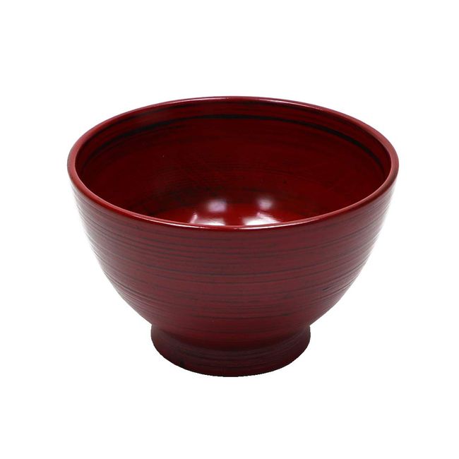 Osaka Choseido Soup Bowl, Wooden Miso Soup Bowl, Akebono Lacquer, Yamanaka Lacquer, Wooden Chopsticks Included, Wood Grain Lacquer, Original, Small, Diameter 4.7 inches (12 cm)