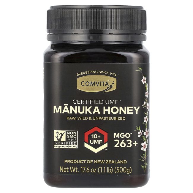 Raw Manuka Honey, Certified UMF 10+ (MGO 263+), 17.6 oz (500 g)