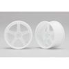 Racing Performer 5 Spoke Drift Wheels (12mm Hex) (White) (6mm Offset)
