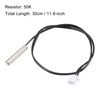 sourcing map 50K Temperature Sensor Probe 30 cm Digital Thermometer Extension Cable Pack of 5
