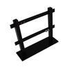 Acrylic 24 Notch Display Studs Dangles Hoops Earring Jewellery Rack Showcase (Black, 1)