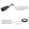 sourcing map E14 Light Socket Rings Metal Lamp Shade Holder Ring Replacement with Removal Tool Black White 1 Set/9pcs