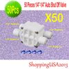 50 Pc Auto Shut Off Valve Push In 1/4-1/4 Quick Connect Water Filter  Undersink