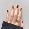 Lwenjing Nail Tips, False Nails, 3D Nail Tips, Handmade Nail Tips, Wedding Nails, Cute, Short, Nail Tips, Popular, Japanese Style, Bride Nails, Glossy, False Nails, 24 Pieces (S10)