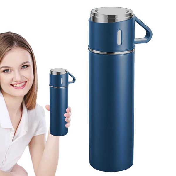 EUBEISAQI Insulated Water Bottle - 500ml Insulated Stainless Steel Drinking Bottle,Portable Drinking Bottle for Backpacking, Simple Drinking Bottle for Students Travelers