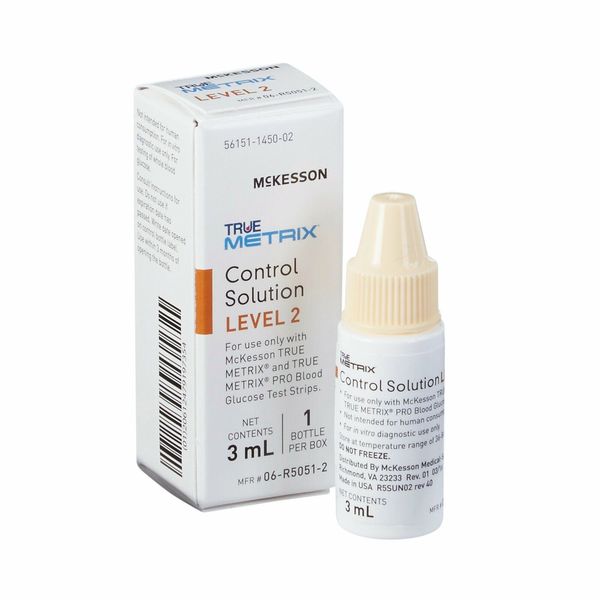 McKesson TRUE METRIX Blood Glucose Control Solution Level 2 3 mL 24 per Case