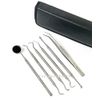 German-Dental Tools,Plaque Remover for Teeth,Dental Hygiene Cleaning Kit,Tooth Scraper Plaque Tartar Remover Cleaner,Dental Pick Scaler Oral Care Tools (Set of 6 Hygiene KIT with Pouch)