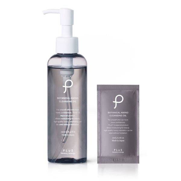 PLuS Botanical Amino Cleansing Oil (6.4 fl oz (190 ml) + Pouch, 0.07 fl oz (2 ml) / Makeup Remover)