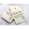 Personalized Baptism Tags with Thank You - 12pc (Cream)