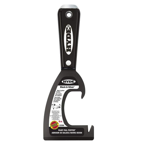 Hyde Tools 2996 3-Inch Pail Popper Opener, Black and Silver