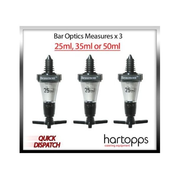 3 Spirit Measures Drinks Bar Optics Measure 50ml