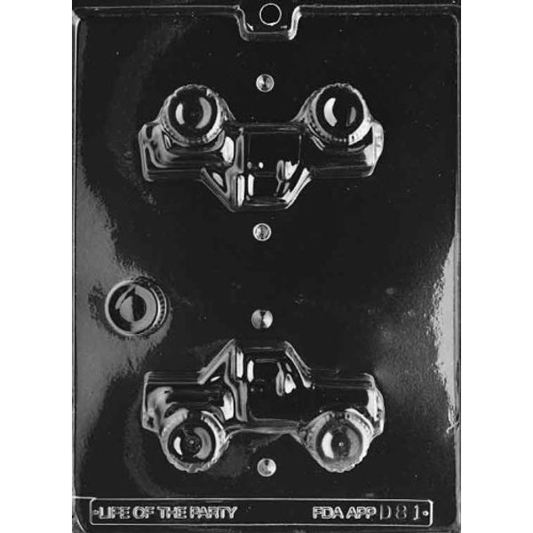 Cybrtrayd Life of the Party 3D 4X4 Truck Chocolate Candy Mold in Sealed Protective Poly Bag Imprinted with Copyrighted Cybrtrayd Molding Instructions