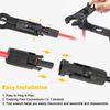 LEPITERY 2 Pairs Solar Connectors Y Branch 20A Cable Parallel Adapter Cable Wire Plug Tool Kit for Solar Panel(M/FF+F/MM)