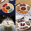 KINGOZOYI Pack of 2 Serving Trays Snack Plates for Snacks, Round