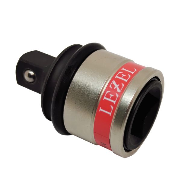 LEZEL Easy Socket Conversion Adapter, Insertion Angle, 0.5 inch (12.7 mm), Conversion 0.37 inch (9.5 mm), No Pin Required, One-touch Installation, Instant Installation, Impact Wrench, Socket Adapter,