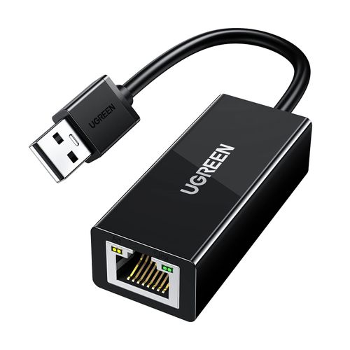 UGREEN Ethernet Adapter, USB 2.0 to 10/100 Network Adapter, USB to RJ45 Lan Wired Adapter for Nintendo Switch, Wii, Wii U, Macbook, Chromebook, Windows 10, 8.1, Mac OS 10.13, Surface Pro Linux Black