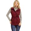 PacificPlex Women's Cotton Cargo Utility Vest (2X, Wine)