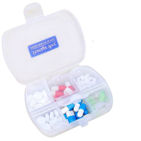 Pill Case, Portable, Small, Medicine, Pill, Supplement Case, Easy to Carry, Mini, Dustproof, Moistureproof, Compact, Medicine Case (Translucent)