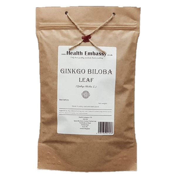 Health Embassy Ginkgo Biloba Leaf 100g 100% Natural