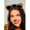 Ladies Cute Sparkle Leopard Print Cat Ears