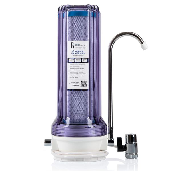 CNTP-1C Countertop Drinking Water Filtration System with NSF 0.5 Micron Cocon...