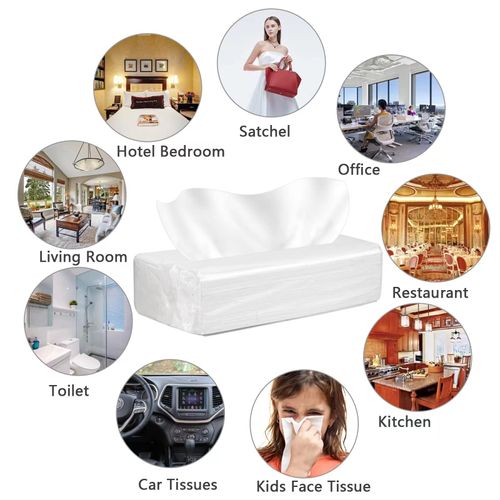600 Sheets Car Tissue Refills, Car Travel Napkins, Disposable Facial Tissue for Car Visor Holder, 6 Packs, 100 Sheets per Pack