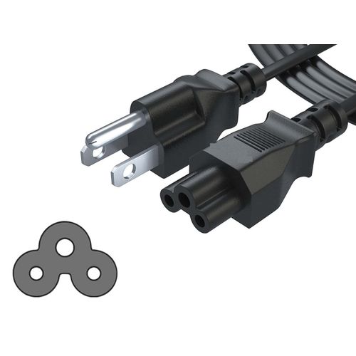 Genuine Longwell 6 Ft 3 Prong Power Cord Cable LS-18M,3-Wire, 18 AWG, 1.8m (6.0ft) Long - Has Straight (F) C5 Receptacle (for 120V in North America)