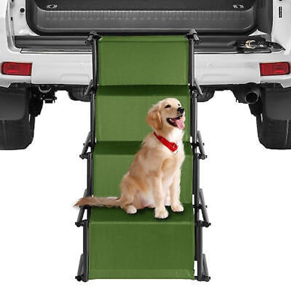 Portable Folding Safety Dog Ramps Pet Ramp For Cars SUVs Non-Slip Steps Ladder