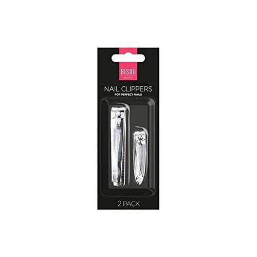 Bisou Beauty - Stainless Steel Nail Clippers, Pack of 2