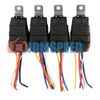 Heavy Duty 4 pack 40 amp 12V Car Auto 5 pin & wire Relay Waterproof Plug Socket