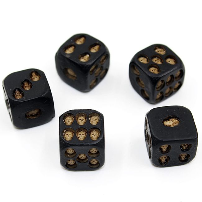 Queen-b Dice, Skull, Skull, 6 Sides, Set of 5, Skulls, Skulls, Events, Prop, Card Games, Board Games, Funny, Funny