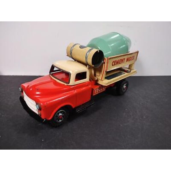 Modern Toys JAPAN Tin Metal CEMENT MIXER Battery Operated, Nice condition;