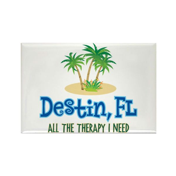 CafePress Destin Florida Therapy Rectangle Magnet, 3"x2" Refrigerator Magnet