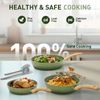 12PCS Nonstick Hammered Granite Kitchen Cookware Cooking Pots Pans Set Green
