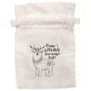 Flox Creative White Organic Large Drawstring Pouch Personalised Lapland Survival Kit