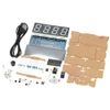 Ren He LED Clock Digital Clock 4 Digit LED Clock Kit Control 0.8 Inch Digital Tube Clock Temperature Date Time Display Function Green