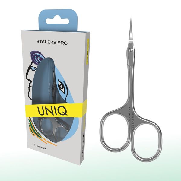 STALEKS PRO UNIQ Cuticle Scissors “Asymmetric” Uniq 30 Type 4 SQ 30/4 New