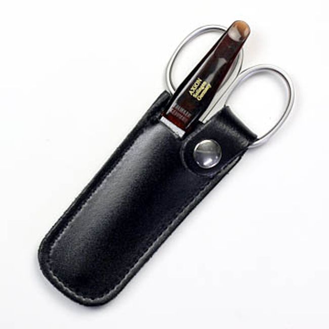 Solingen (Germany) AXiON<br> 2 piece set (in German genuine leather case)<br> Eyebrow scissors + regular nail file #slg008034<br>