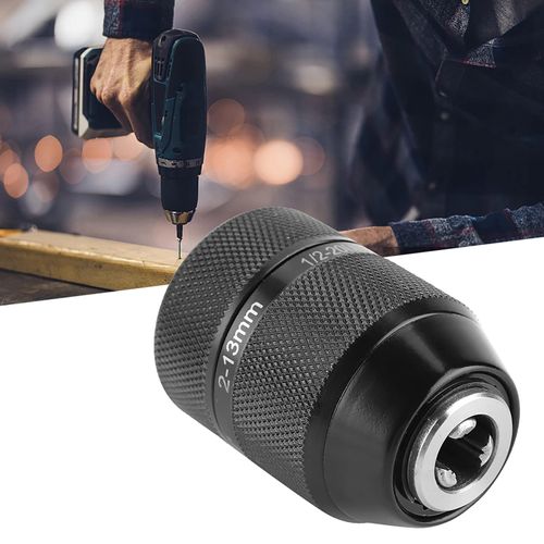 Drill Chuck, 13mm Metal Drill Chuck, 2~13mm Keyless Hand Drill Chuck, Self-Tighten Drill Chuck Manual Keyless Drill Chuck Converter Quick Change Adapter Conversion Tool