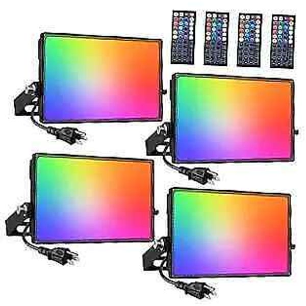 LED Flood Light Outdoor 500W Equiv, Color Changing RGB Floodlight 50.0 Watts