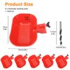 6PCS Large Automatic Water Cups Chicken Duck Quail Drinker Waterer w/ Drill Bit