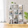 12-Cube Storage Organizer Open Shelf Bookcase Display w/6 Removable Back Panels