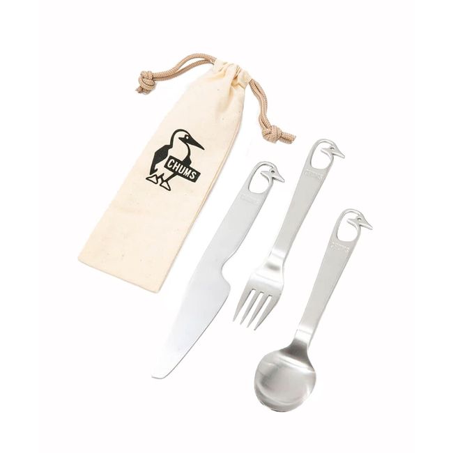 CHUMS CH62-1690-0000-00 Booby Cutlery Set, Approx. 7.5 inches (19 cm)