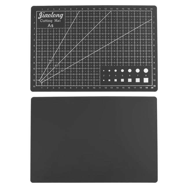 uxcell A5 Self Healing Cutting Mat 220x148mm Double Sided Craft Cutting Board for DIY Artwork Sewing Black