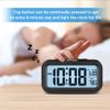 Peakeep Smart Night Light Digital Alarm Clock with Indoor Temperature, Battery