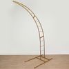 8 ft Gold Floral Display Frame Half Crescent Moon BACKDROP STAND Arch Events
