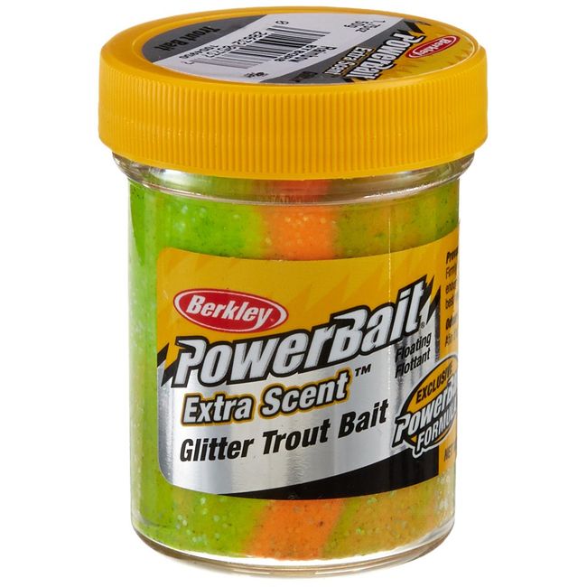 Berkley PowerBait Glitter Trout Bait, Rainbow, 1.75 Ounces