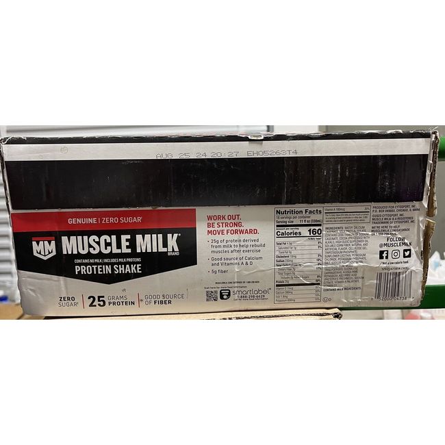 Muscle Milk Genuine Protein Shake Chocolate, 11 fl oz, 18-pack